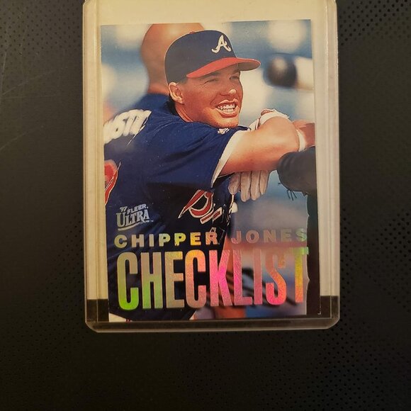 1997 Fleer Corp® CHIPPER JONES, Atlanta Braves™ Fleer Ultra™ Checklist Baseball - Picture 1 of 2
